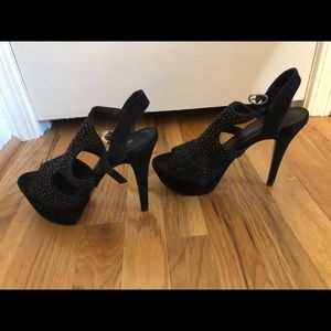 BCBG Black stud heels.